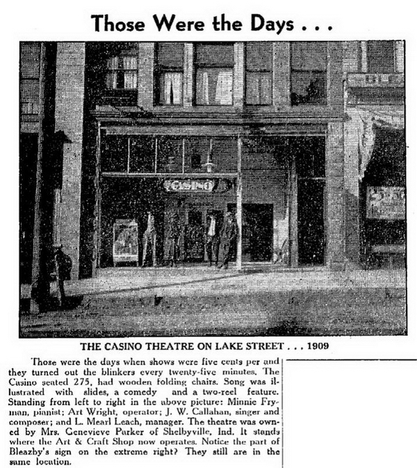 Casino Theater - Old Newspaper Clipping